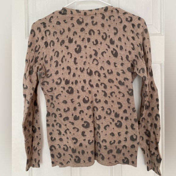 GAP Tan and Black Leopard Cardigan - Picture 2 of 3